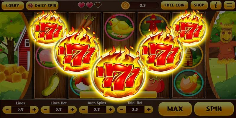 Mobile phone showing ph22 login slots game selection screen